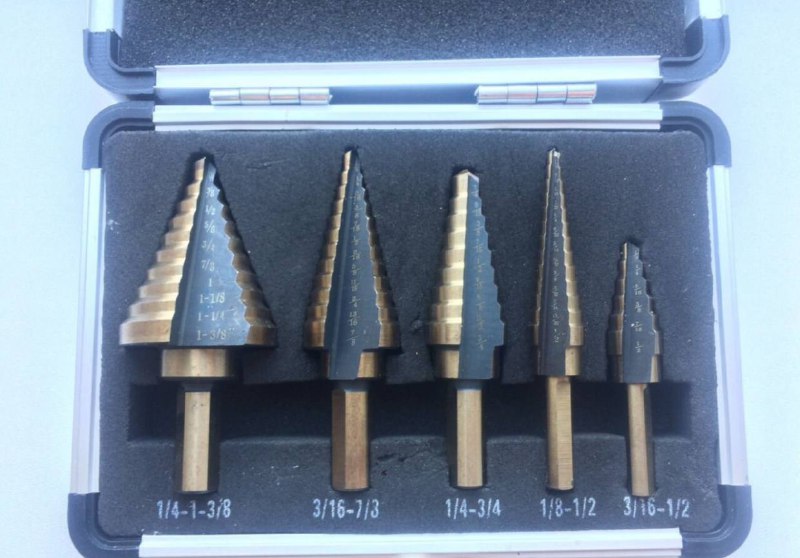 сверла 5 ступенчатые 5 шт