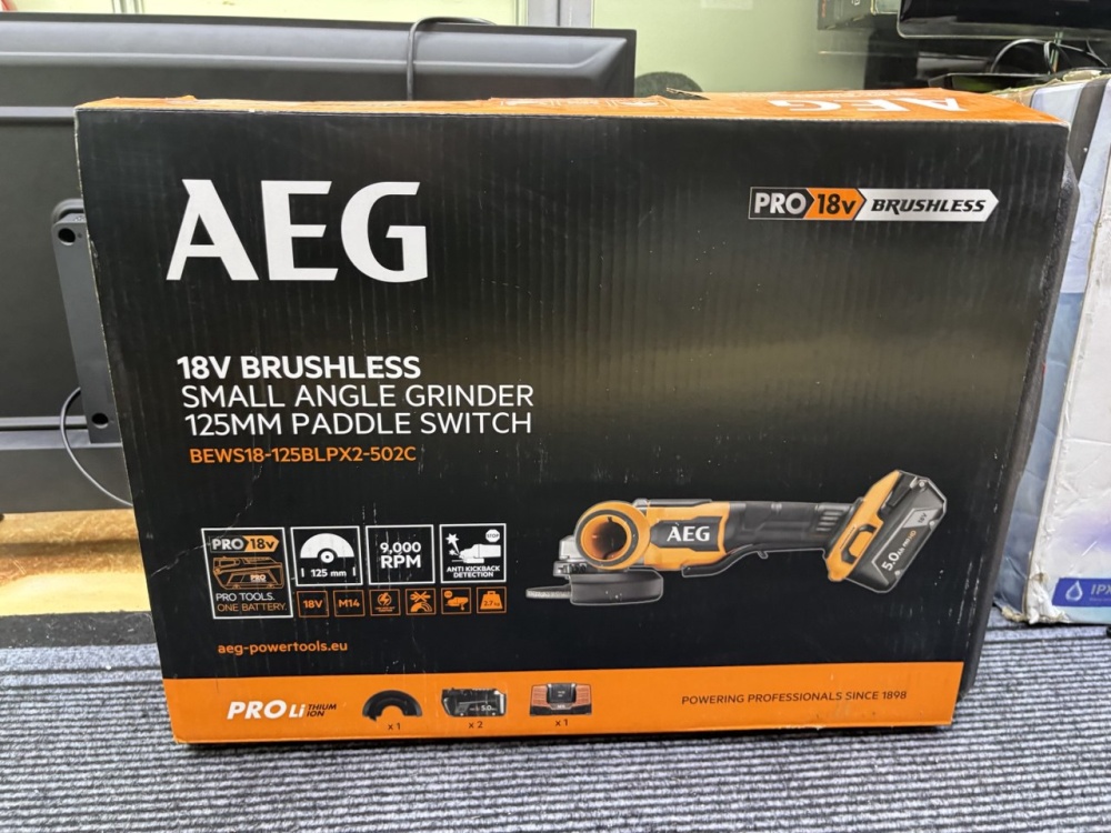 УШМ (Болгарка) AEG аккум bews18-125blpx2-502c