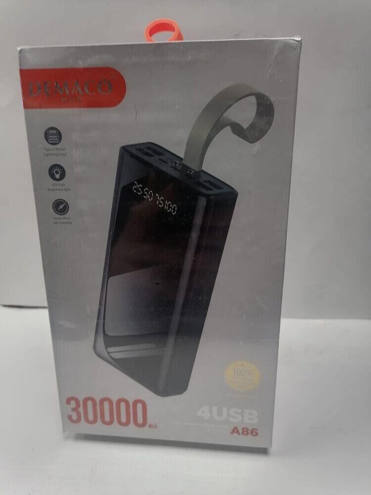 Powerbank внешний аккумулятор DEMACO 30000 Mh