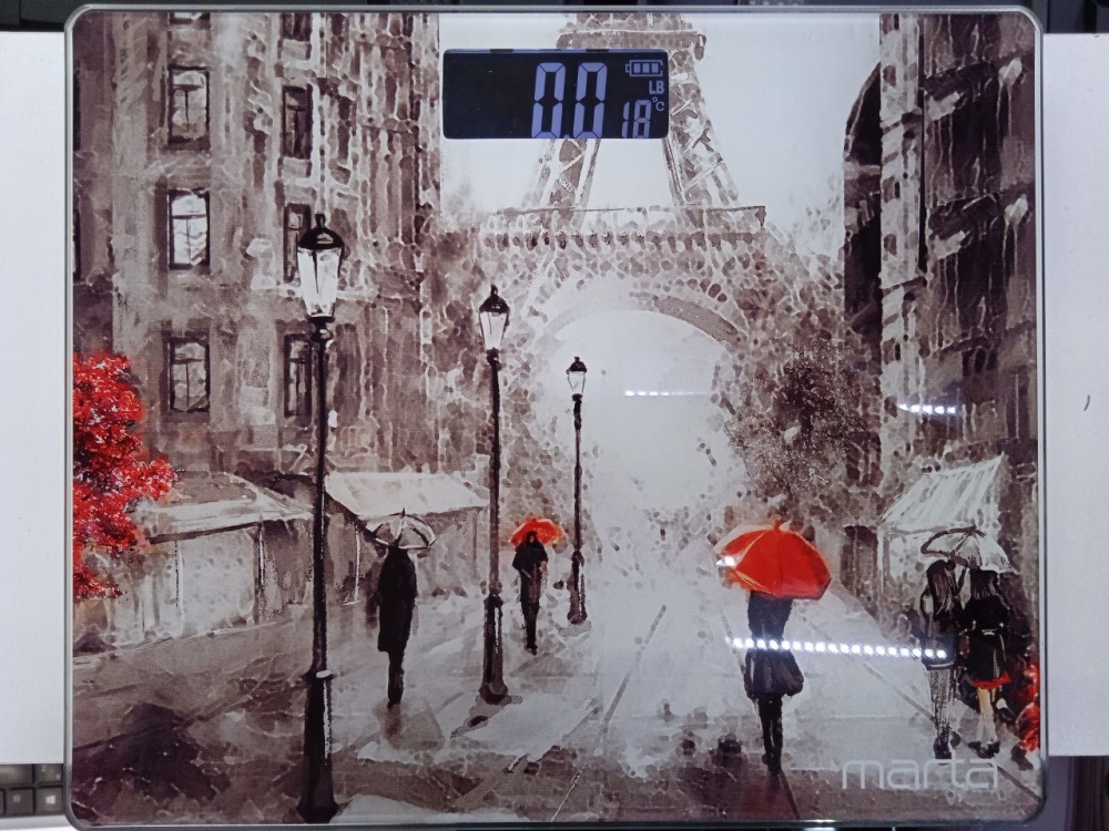 Весы напольные, 180 кг, с термометром