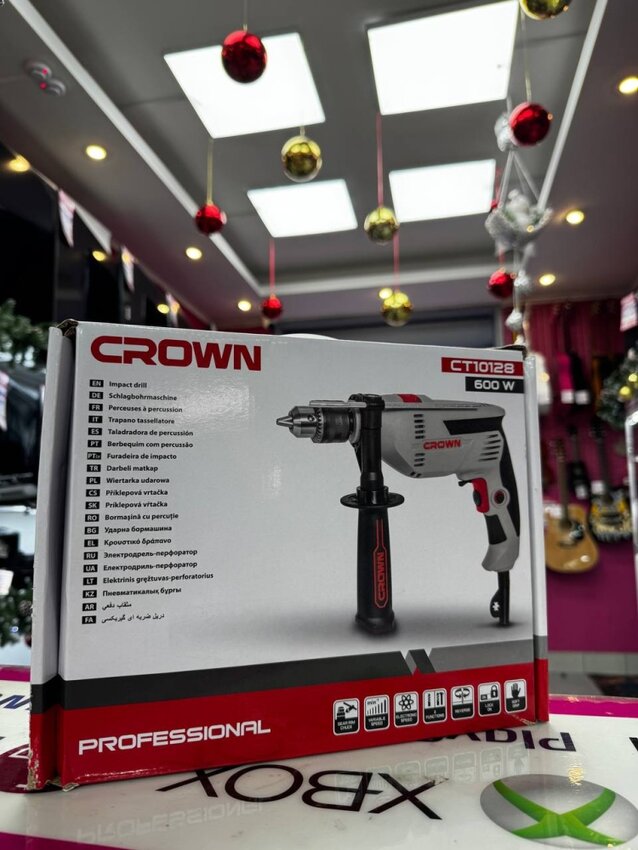Дрель crown ct10128 600w
