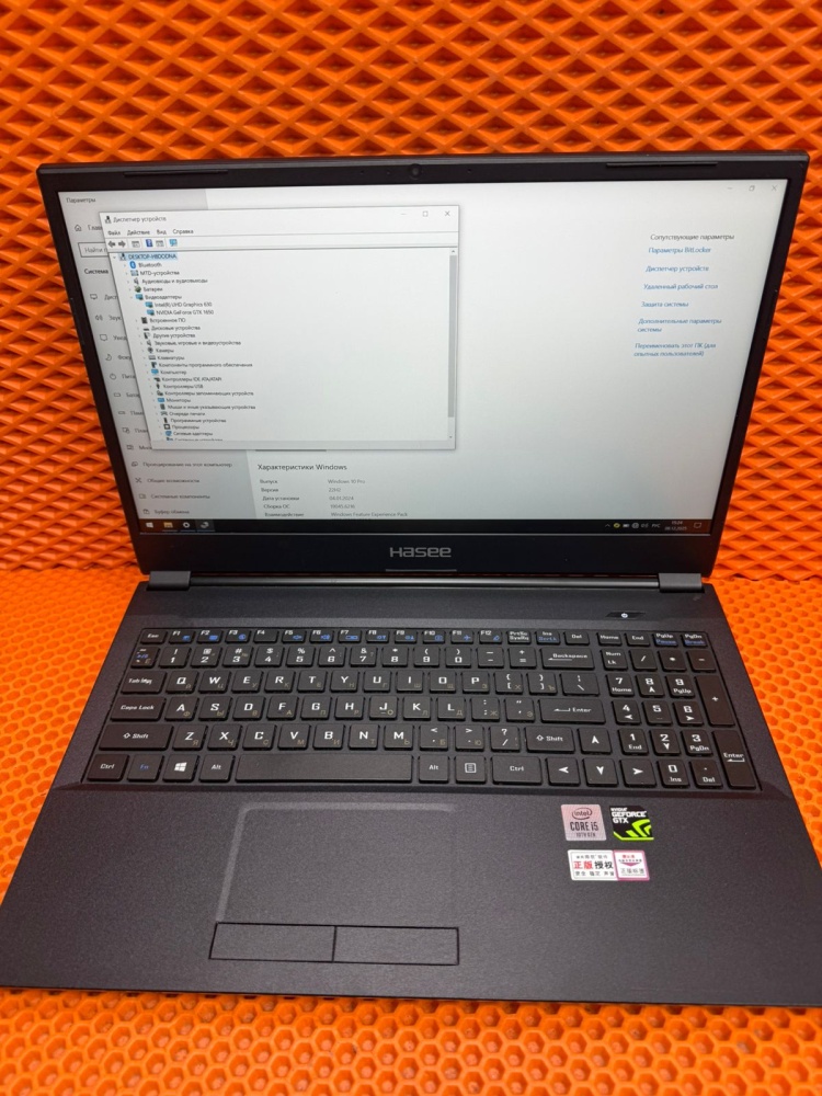 Ноутбук др марка Hasee i5-10400\16\256\GTX 1650