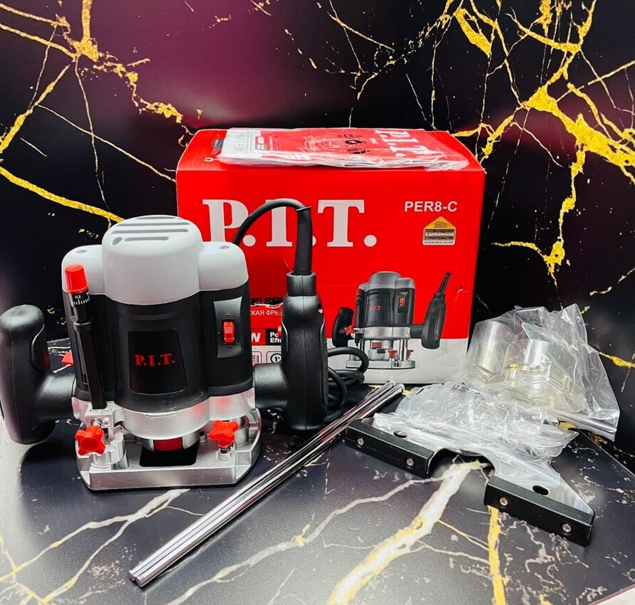 Фрезер Фрезер погружной электрич. P.I.T. PER8-¶C МАСТЕР (1400Вт, 16000-30000об/мин, ¶ход 55мм, цанги 6/8мм)