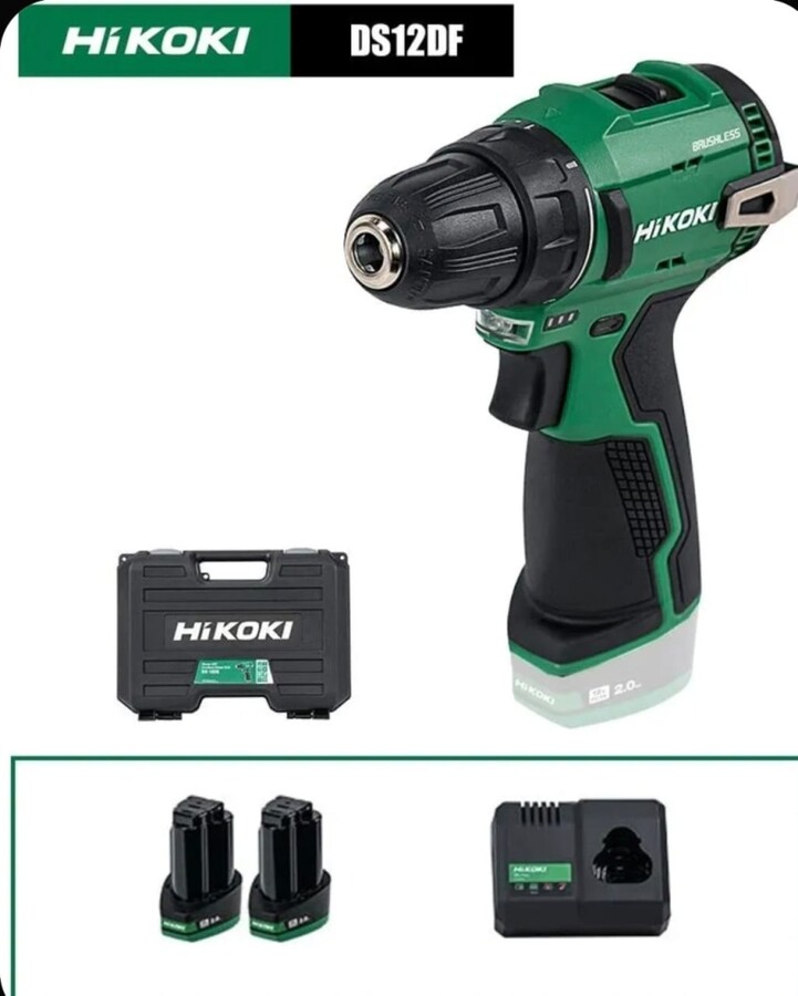 Шуруповерт HIKOKI DS12DF 12V 2ah Бесщеточный.
