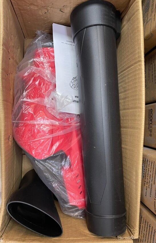 Воздуходув красный 21v