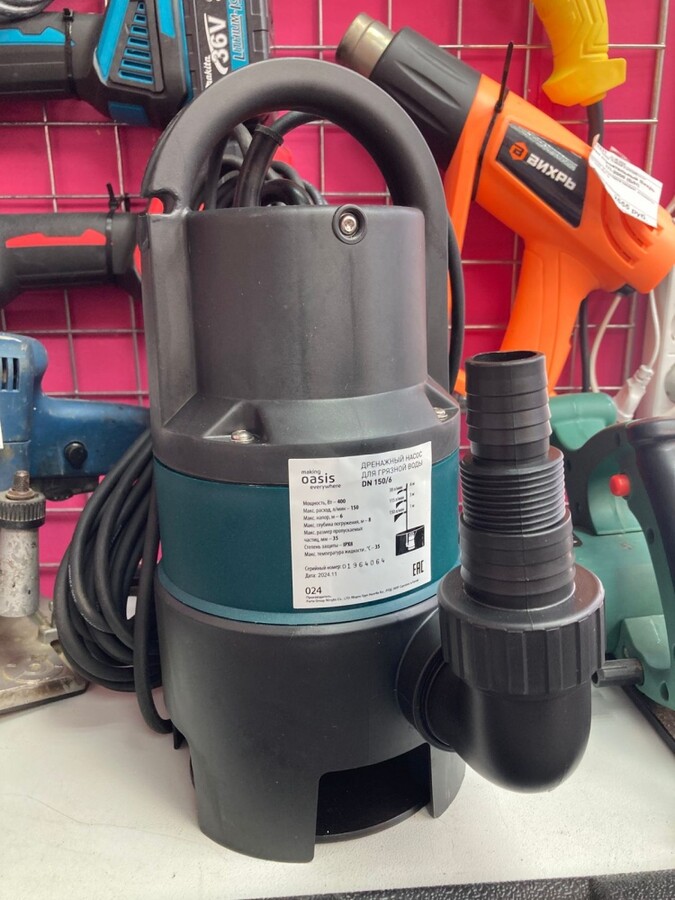 Насос дренажный oasis dn 150/6